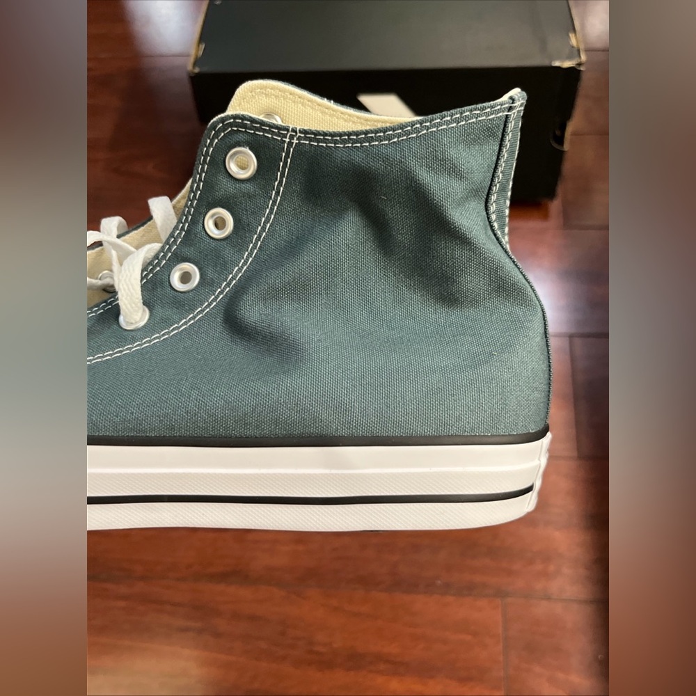 Mens 13 Converse CTAS Hi Top Canvas Shoe Sneaker True Nature Green New A10536F - Picture 9 of 16